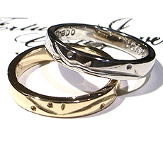 北海道滝川市自分で作るマリッジリングプラチナ900とK18ピンクゴールド