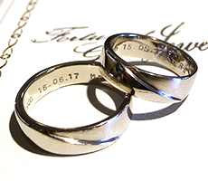 北海道滝川市二人で作る結婚指輪プラチナ900のペア