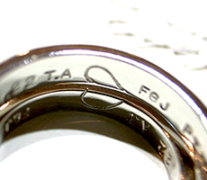 北海道滝川市二人で作るマリッジリングプラチナ900に合わせハート