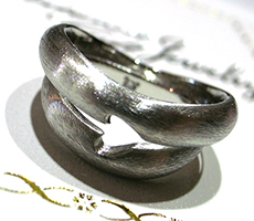 北海道 滝北海道滝川市二人で作る結婚指輪プラチナ900でマット仕上げ